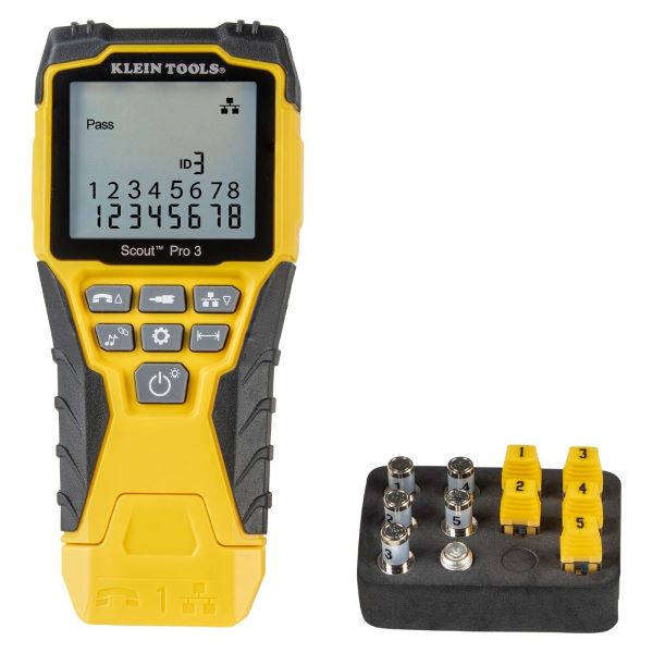 Cable Tester Kit VDV501 851 KL1 Cable Tester Kit with Scout® Pro 3 Tester, Remotes, Adapter, Battery