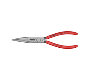 Long Nose 40° Angled Pliers with Cutter - Plastic Dipped