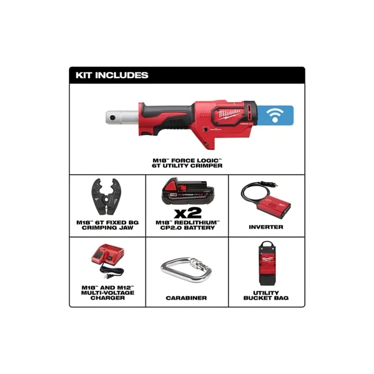 Milwaukee 2678-22Bg M18 Force Logic 6T Utility Crimping Kit With D3 Grooves And Fixed Bg Die 20C00028 779B 493E 8860 96336D380941 Milwaukee 2678-22Bg M18 Force Logic 6T Utility Crimping Kit With D3 Grooves And Fixed Bg Die - Image 3