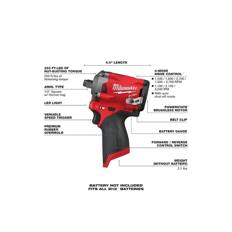 Milwaukee 2555-20 M12 Fuel Stubby 1/2 In. Impact Wrench (Tool Only) f1e3ab0b f315 4a86 8da0 87e50c403827 600x600 f1e3ab0b-f315-4a86-8da0-87e50c403827.png f1e3ab0b-f315-4a86-8da0-87e50c403827.png