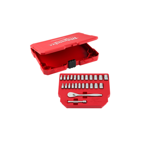 MILWAUKEE 48-22-9044 1/4 In. Drive SAE/Metric Ratchet and Socket Mechanics Tool Set (25-Piece) 5ed1a1b7 fc31 4850 ae1b 4dd536778dcd MILWAUKEE 48-22-9044 1/4 In. Drive SAE/Metric Ratchet and Socket Mechanics Tool Set (25-Piece)