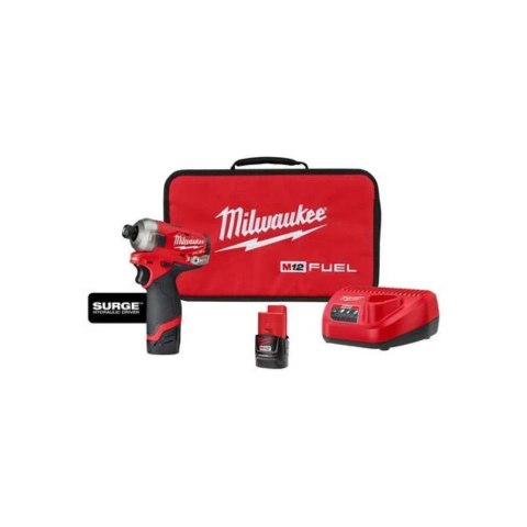 Milwaukee 2551-22 M12 Fuel Surge 12V Lithium Brushless Cordless 1/4 In. Hex Impact Driver Compact Kit C8838Bd4 086A 4423 8Af2 09Bc64Da133A Milwaukee 2551-22