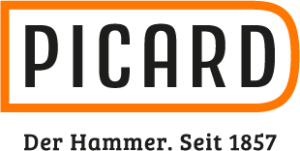 Decorative Orange Border Around Picard With Der Hammer. Seit 1857
