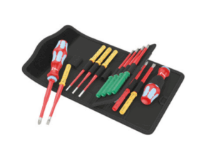 WERA Kraftform Kompakt VDE Stainless 17 Extra Slim 1 Tool Finder Set 1000V Insulated