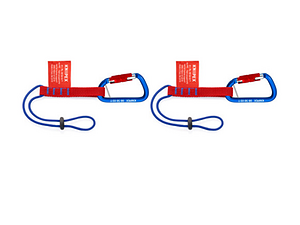 Tool Tethering Adaptor Straps with Captive Eye Carabiner