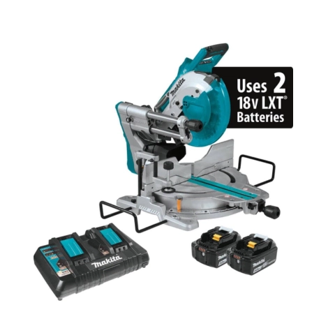 MAKITA XSL06PT 36V 18V LXT Brushless 10 in. Dual‑Bevel Sliding Compound Miter Saw with Laser Kit (5.0Ah) 48544154 5c90 4aee acd4 5dda6a660e20 48544154-5c90-4aee-acd4-5dda6a660e20.webp 48544154-5c90-4aee-acd4-5dda6a660e20.webp