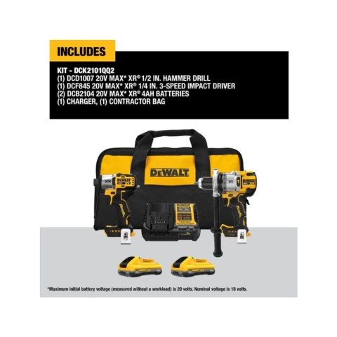 DEWALT DCK2101QQ2 20V MAX XR Combo Kit with XR POWERPACK Batteries fa33052f 7c59 4777 a31c bee5655c25a5 fa33052f-7c59-4777-a31c-bee5655c25a5.webp fa33052f-7c59-4777-a31c-bee5655c25a5.webp